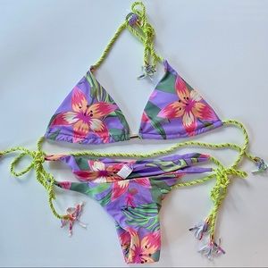 NEW Bright Brazilian style bikini set - M